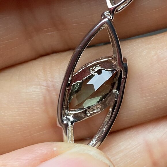 $999 genuine Emerald Necklace 15 CT C Max NYC Solid Sterling Silver  18" - Picture 9 of 14